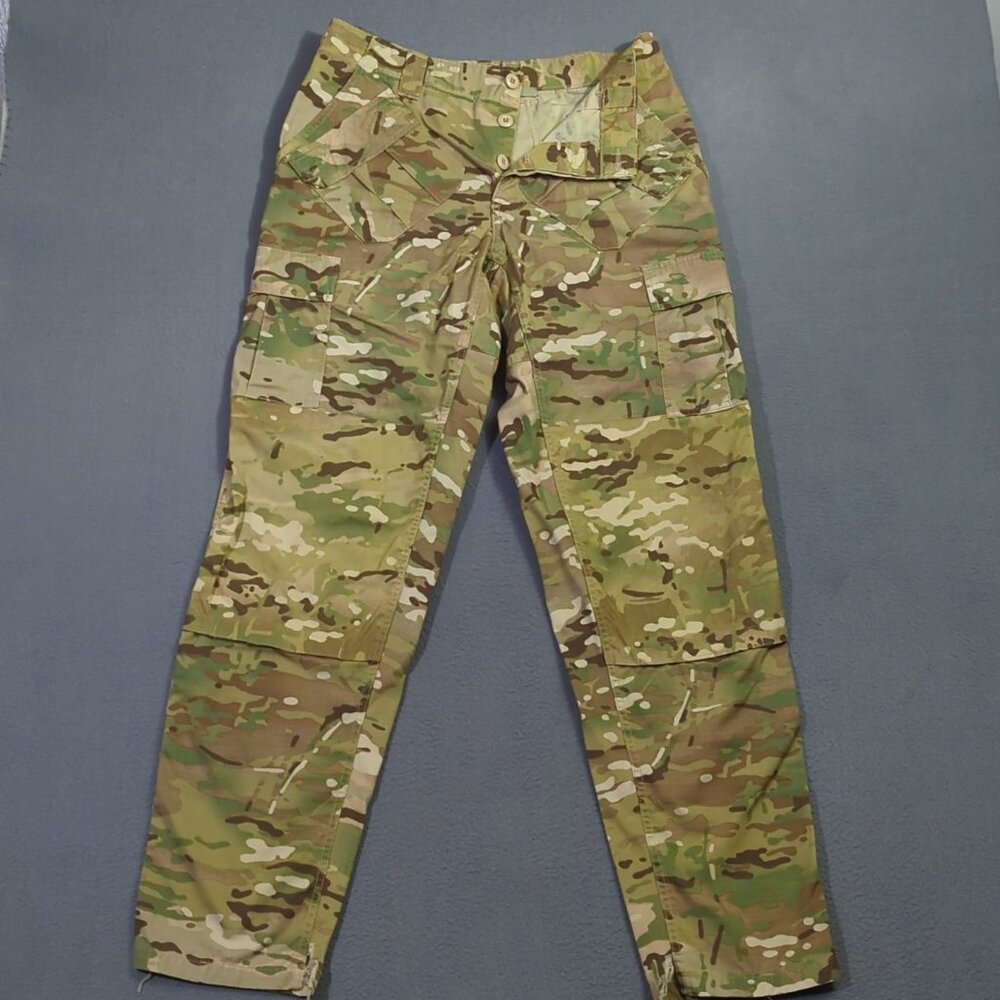 Military Pants Men's Medium Long OCP Multicam Trousers Camo Cargo Button Fly